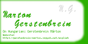 marton gerstenbrein business card