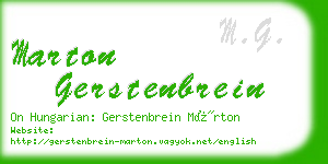marton gerstenbrein business card